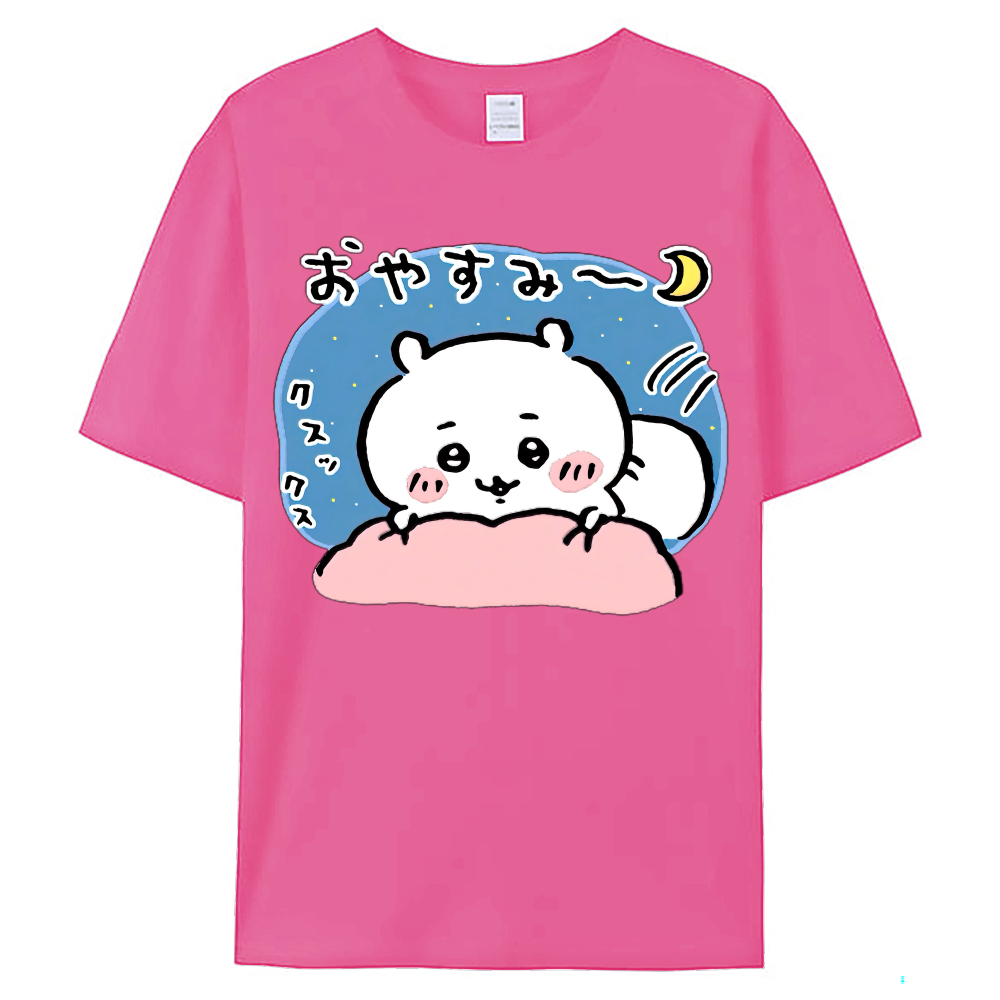 （画像用） ちいかわ ちいかわ Chii-kawa chiikawa レディースカジュアルプリントTシャツ（綿100％）